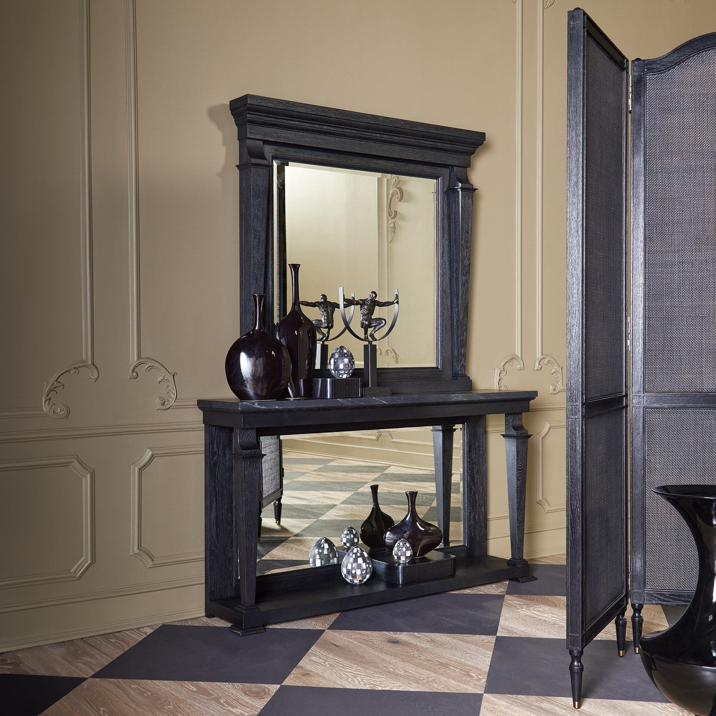 Global Views Josephine Console-Blackened Oak