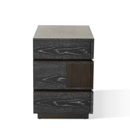 Global Views Brazil Chest-Black Cerused Oak