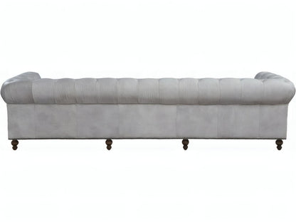 Ofer 3-Seat Vintage White Top Grain Leather Sofa
