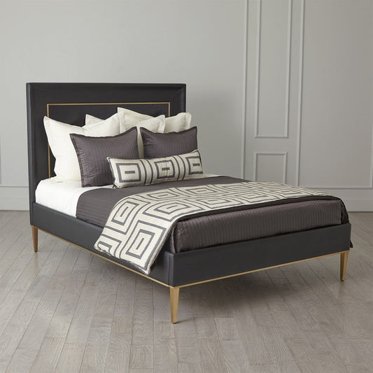 Global Views Black Ellipse Queen Bed