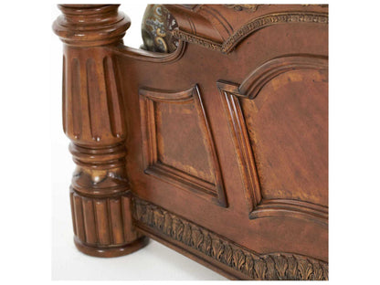 Villa Valencia California King Low Poster Bed in Classic Chestnut