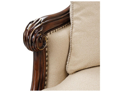 Chamberi 4-Piece Bouclé Fabric Sectional Sofa in Toast and Warm Cognac