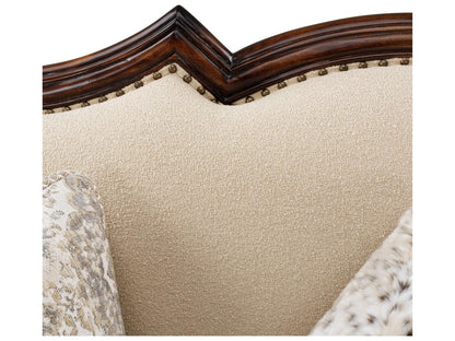 Chamberi 4-Piece Bouclé Fabric Sectional Sofa in Toast and Warm Cognac