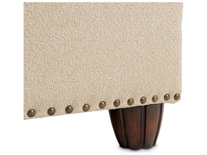 Chamberi 4-Piece Bouclé Fabric Sectional Sofa in Toast and Warm Cognac