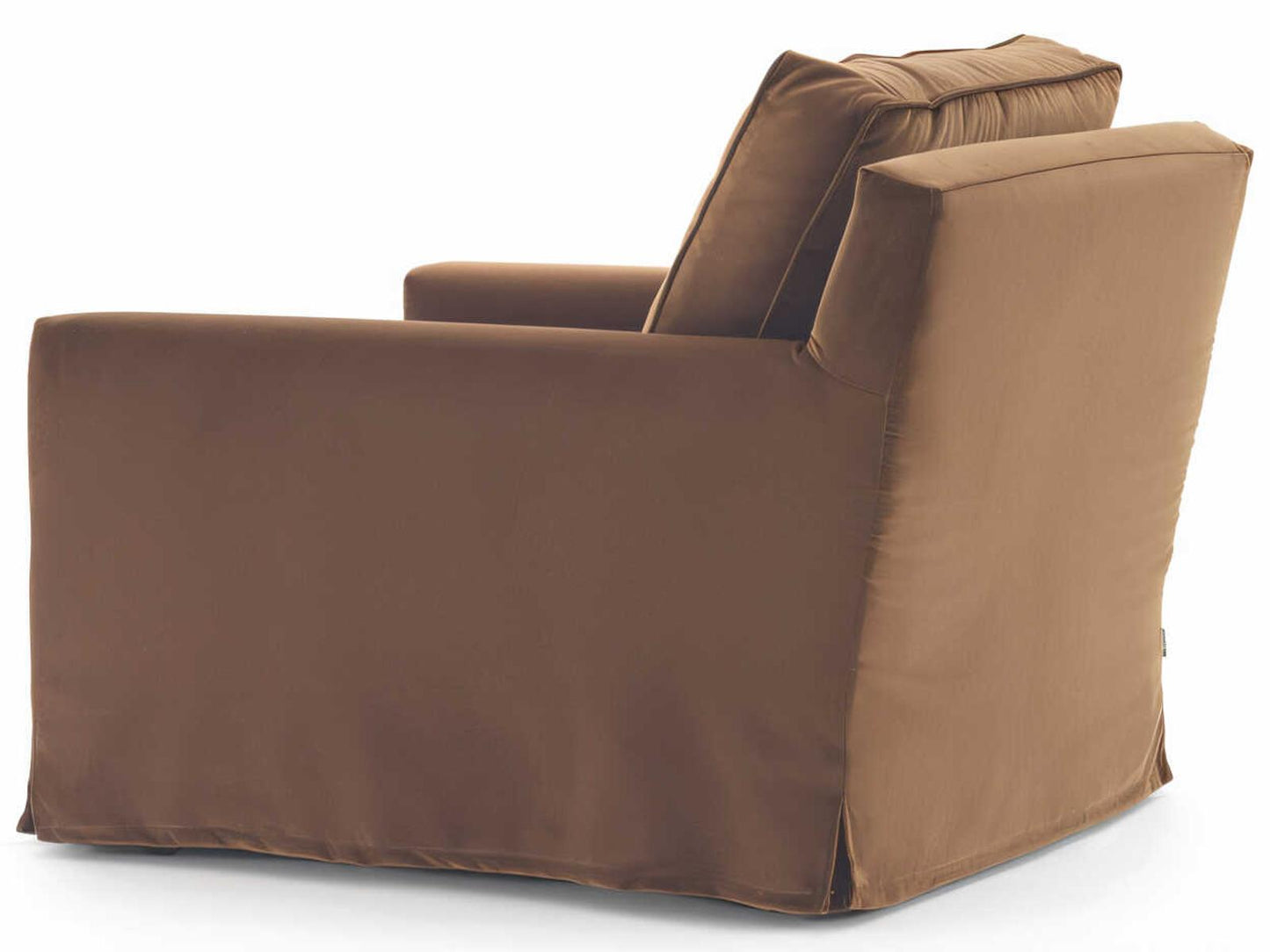 Cousy Accent Chair Upholstered Fabric or Leather with Track Arms