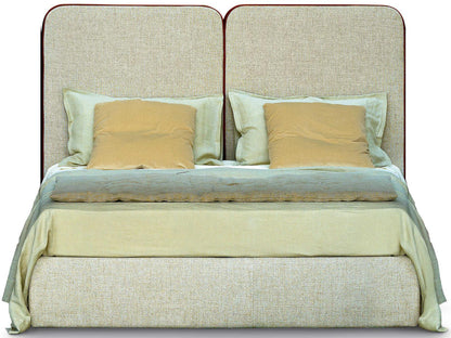 Palazzo Beige Plywood Upholstered King Platform Bed