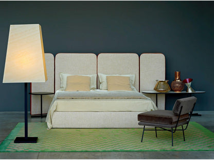 Palazzo Beige Plywood Upholstered California King Platform Bed