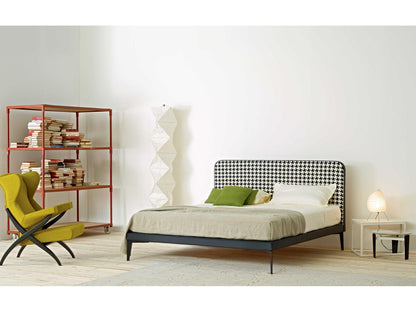 Suite Black Poplar Wood Upholstered Full Platform Bed