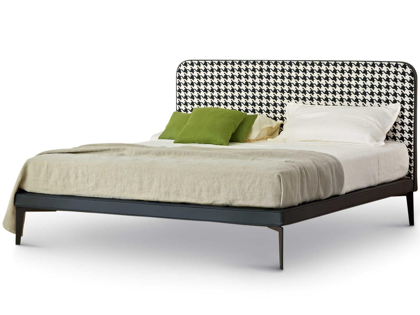 Suite Black Poplar Wood Upholstered California King Platform Bed
