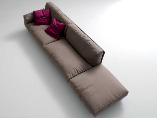 Frame Brown Upholstered Sectional Sofa