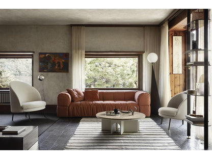 Strips Upholstered Sofa with Removable Quilted Cover