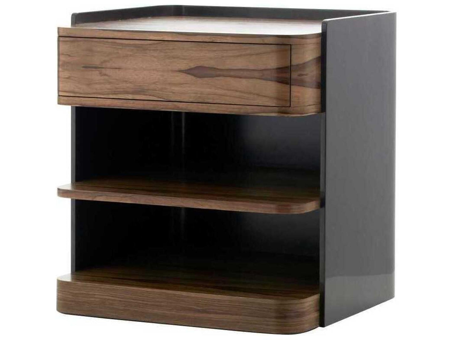 Medici Rectangular Side Table Chateau Gray Ofram Veneer