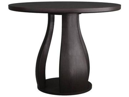 Samara Round 40-Inch Entry Table Ebony Mahogany Wood