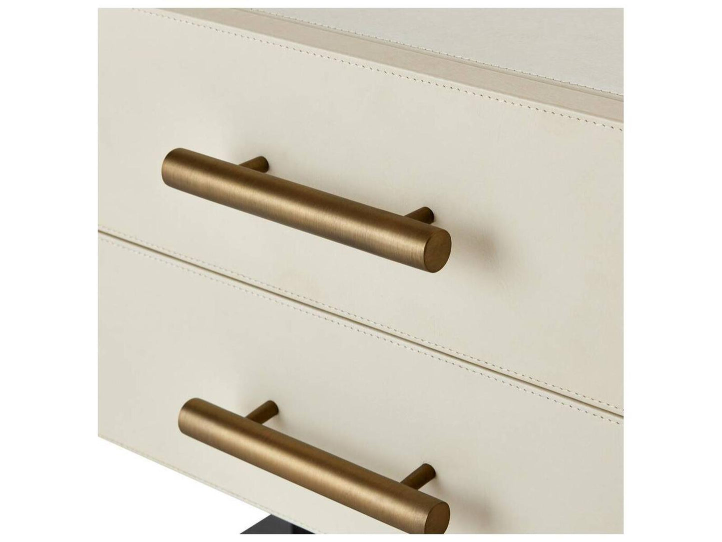 2-Drawers Beige Tatro Nightstand