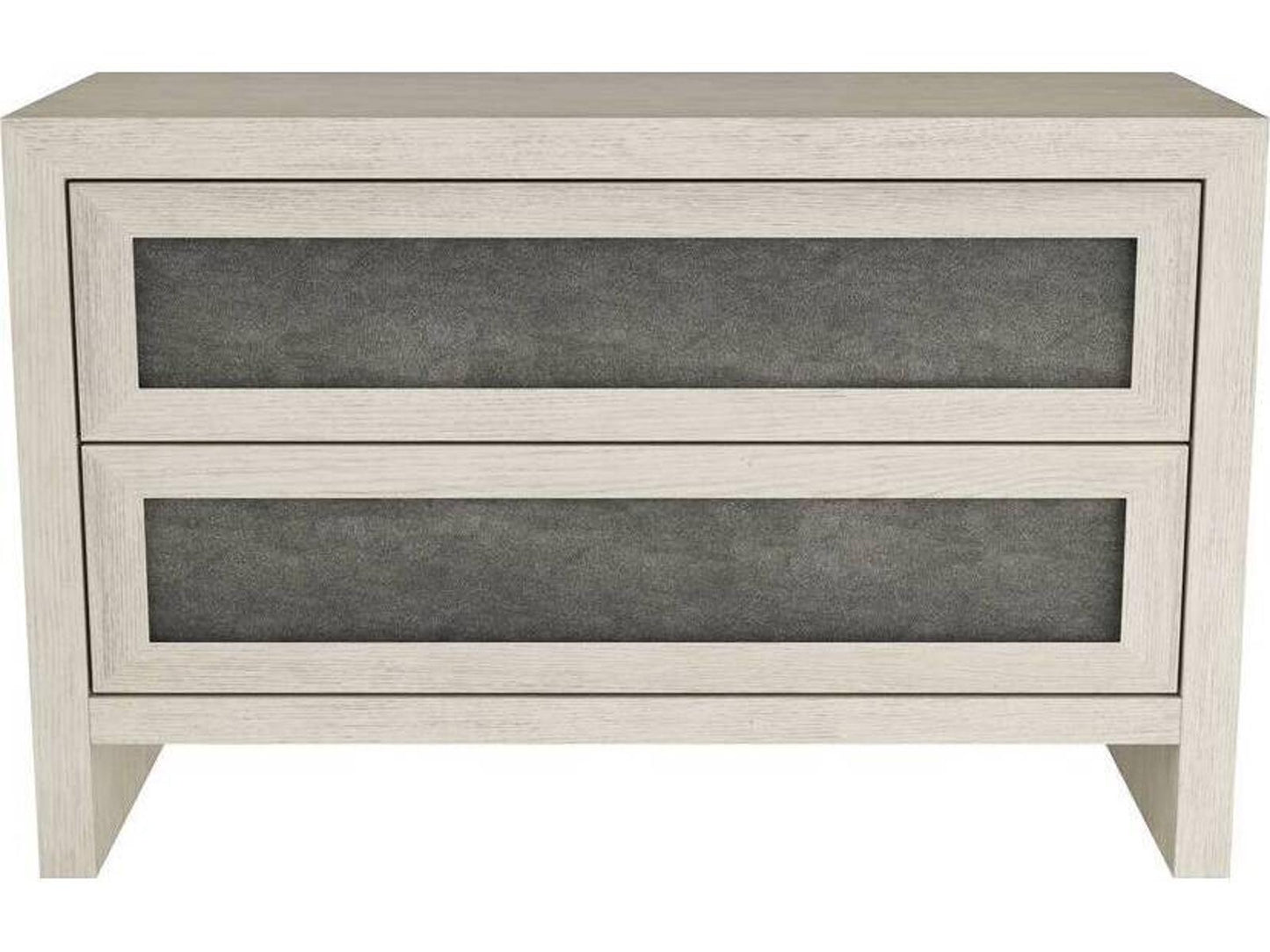 Burnett Rectangle Side Table with Suede Panels and Smoke Finish