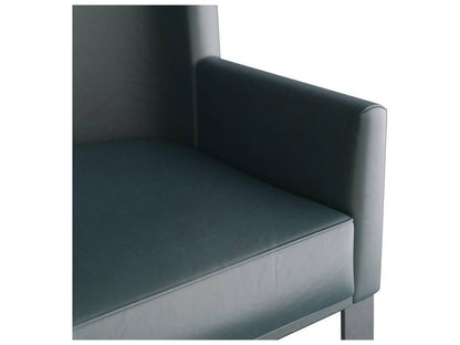 Gray Leather Accent Chair Bleu