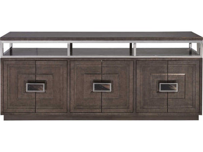 Home Viscount 79-Inch Media Console in Gold and Dark Umber