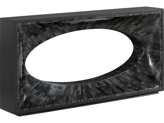Home Signature Designs Elation Rectangular Console Table Dark Gray Bone
