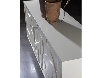 Home Bardo 100-Inch Media Console Table in White Ivory