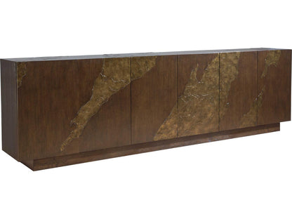 Signature Designs Contango 117 Inch Oak Wood Rich Brown Media Console