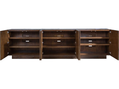 Signature Designs Contango 117 Inch Oak Wood Rich Brown Media Console