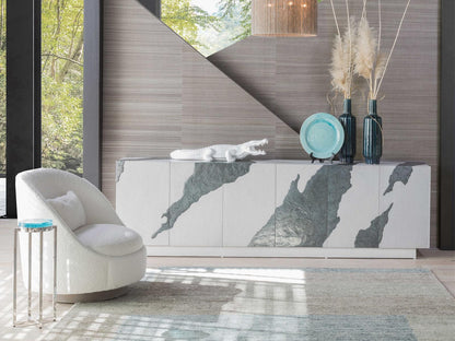 Signature Designs Contago 117 Inch Oak Wood Nordic White Media Console