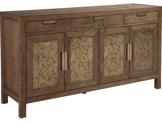 Home Barnaby Buffet with White Oak Veneers and Bronze Inlays