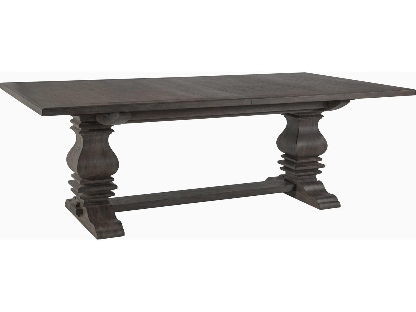 Home Cohesion Axiom 88-Inch Rectangle Extendable Dining Table Antico Finish