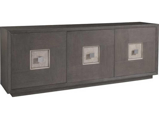 Home Mercury Large Media Console TV Stand in Bleached Ash and Oak Veneer
