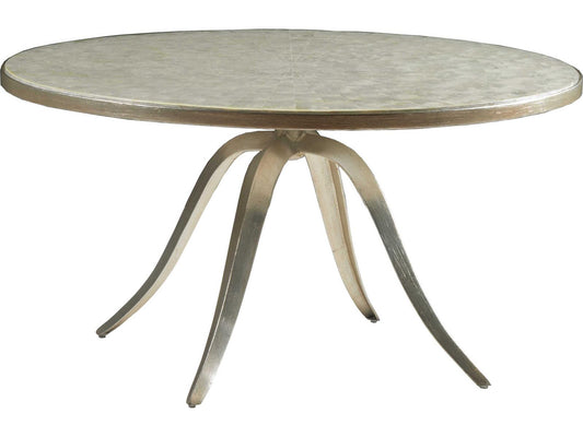 Home Signature Designs Round Coffee Table Capiz Shell Champagne Silver Foil