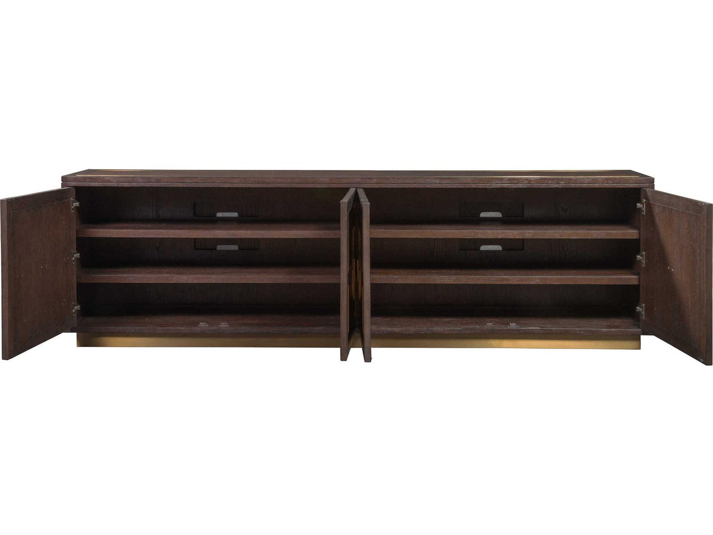 Home Verbatim 100-Inch 4-Door Media Console in Brown Cerused White Oak