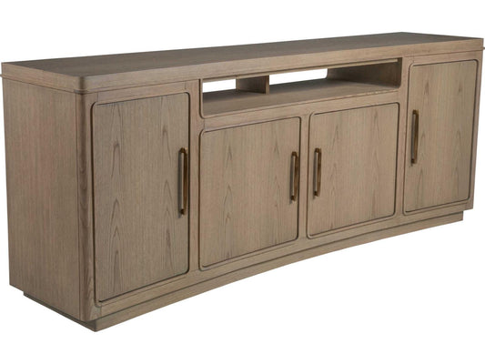 Home Simpatico 83-Inch Wire Brushed White Oak Media Console