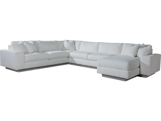 Upholstery Lana 3-Piece Modular Sectional Sofa in White Fabric