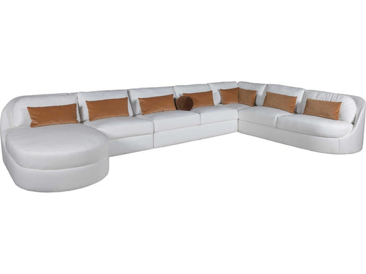Upholstery Beige Upholstered Sectional Sofa