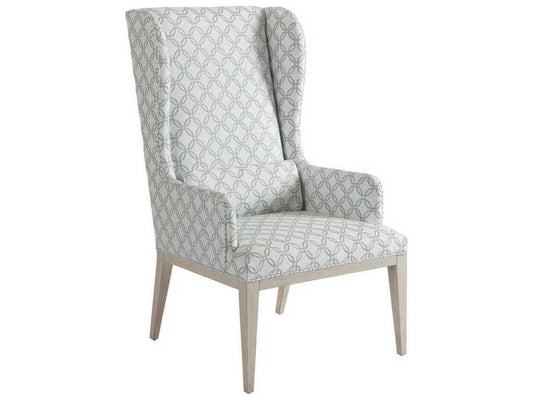 Newport Seacliff Upholstered Host Wing Chair in Sailcloth Finish