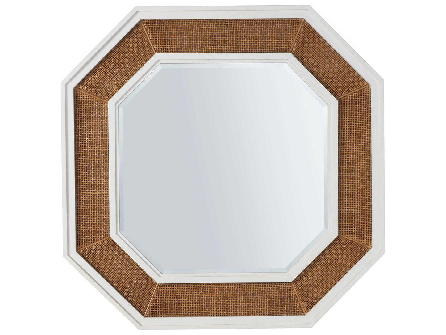 Laguna 6-Drawers Brown Double Dresser with Wall Mirror