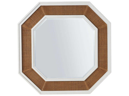 Laguna 6-Drawers Brown Double Dresser with Wall Mirror