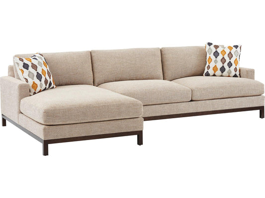 Horizon 110-Inch Leather Sectional Sofa in Brown