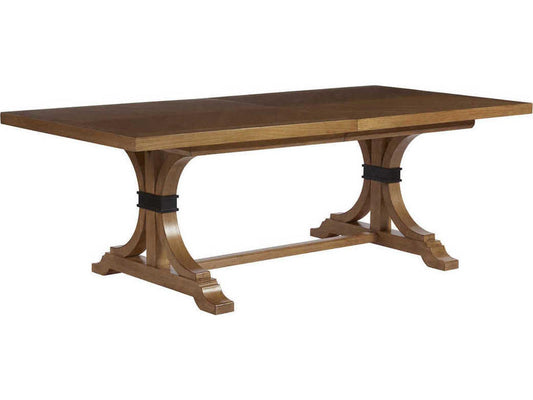 Newport Oceanfront 88-Inch Rectangle Extension Dining Table Sandstone Elm