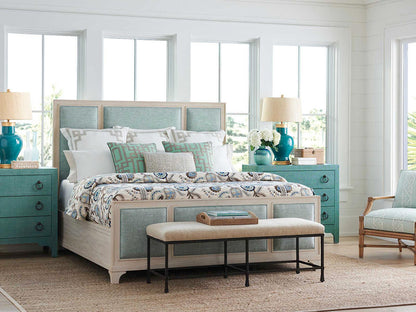 Newport Crystal Cove Queen Upholstered Panel Bed in Sailcloth