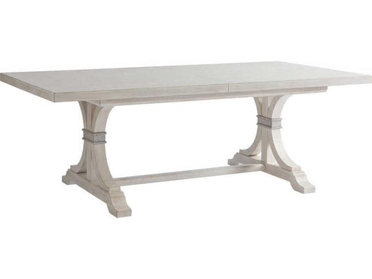 Oceanfront 88 Inch Rectangle Dining Table in Sailcloth Finish