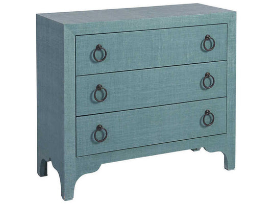 Newport Balboa Island Raffia Hall Chest in Seaglass
