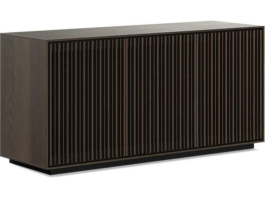 Profile 8477 3-Door Media Console Toasted Oak Hardwood