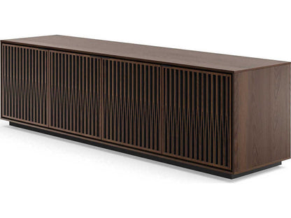 Elements Tune 82.5-Inch Media Console in Toasted Oak with Rolling Base
