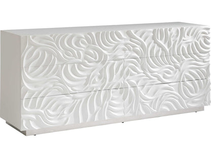 Alia 6-Drawer Dresser in White Plaster Finish