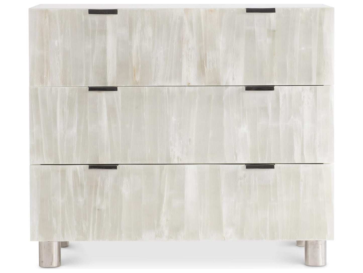 Salka 3-Drawer Nightstand with Selenite Accents and USB Charging
