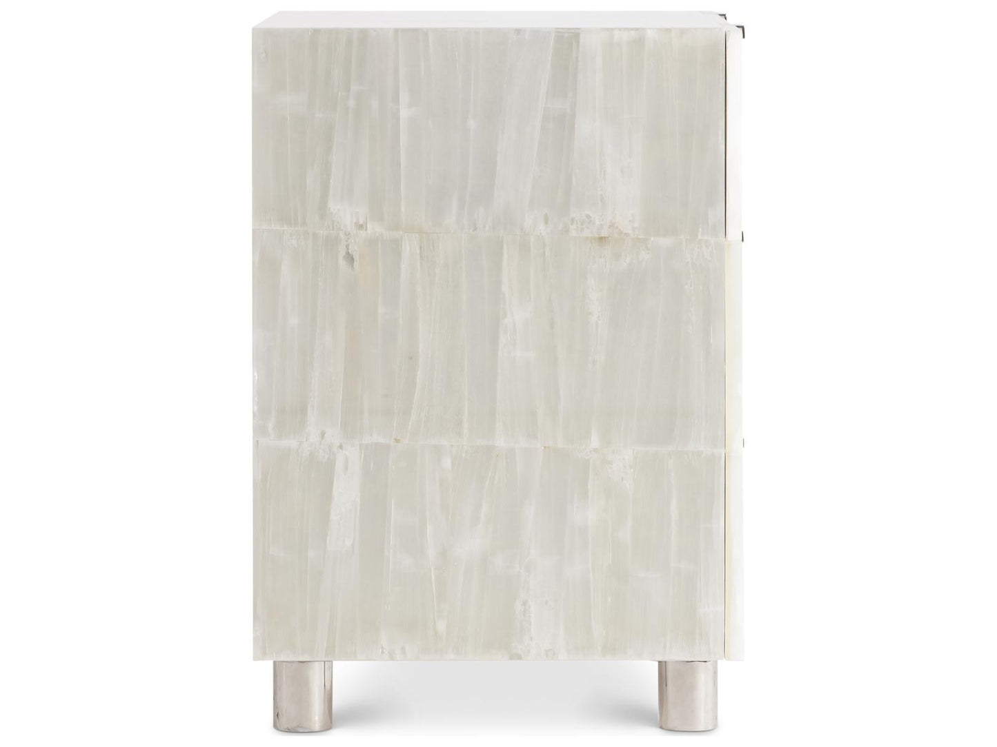 Salka 3-Drawer Nightstand with Selenite Accents and USB Charging