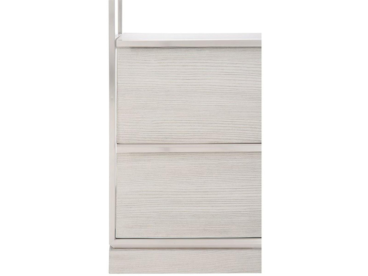 Bryne Scandinavian Minimalist Nightstand with White Marble Top