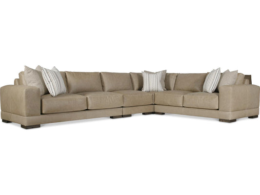Lars 4-Piece Modular Leather Sectional in Tan