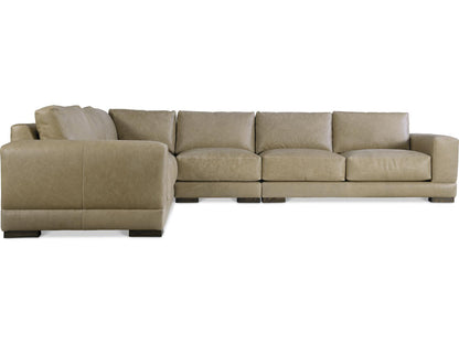 Lars 4-Piece Modular Leather Sectional in Tan